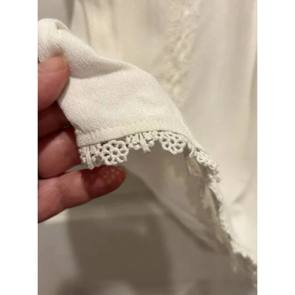 Knox Rose Flowy Tank Lace Keyhole Button Rayon Women’s Size Large - Picture 4 of 6